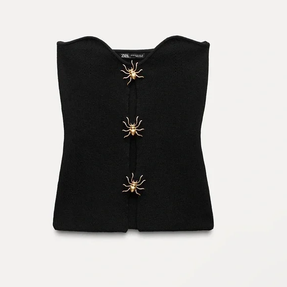Zara Ribbed spider top - Picture 3 of 7